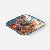 ウエスタンロデオ女性のカーボーイバレルレース ペーパープレート (傾斜あり)