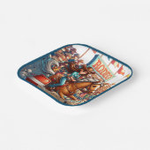 ウエスタンロデオ女性のカーボーイバレルレース ペーパープレート (傾斜あり)