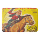 ウエスタンロデオ女性のカーボーイロピンロデオロマンス バスマット (正面)