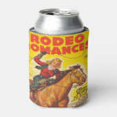 ウエスタンロデオ女性のカーボーイロピンロデオロマンス 缶クーラー (缶正面)