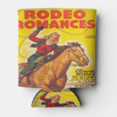 ウエスタンロデオ女性のカーボーイロピンロデオロマンス 缶クーラー (正面)