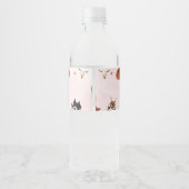 ウエスタンロデオ女性のカーボーイ誕生日ウォーターボトルラベル ペットボトルラベル (裏面)