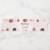 ウエスタンロデオ女性のカーボーイ誕生日ウォーターボトルラベル ペットボトルラベル (シングルラベル)