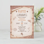 ウエスタンロデオ素朴ウォッチング誕生日 招待状 (スタンド正面)