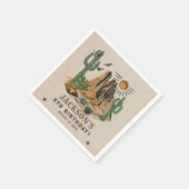 ウエスタンワイルドウエストカウボーイ誕生日ナプキン スタンダードカクテルナプキン (角)