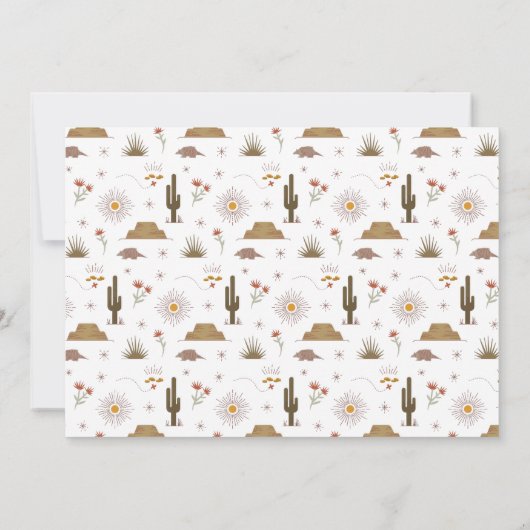 ウエスタンワイルドウエストカントリーカウボーロデオ誕生日 招待状 (裏面)