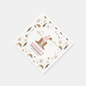 ウエスタンワイルドウエストカントリー女性のカーボーイ誕生日 スタンダードカクテルナプキン (角)