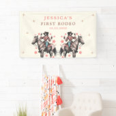 ウエスタンワイルドウエストカントリー女性のカーボーイ誕生日 横断幕 (インサイチュ)