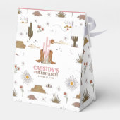 ウエスタンワイルドウエスト女性のカーボーイバースデーパーティー フェイバーボックス (裏面サイド)