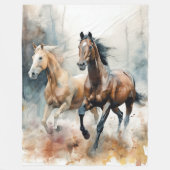 ウエスタンワイルドウマフリースブランケット フリースブランケット (正面)