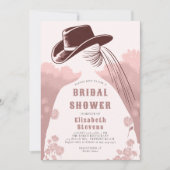 ウエスタンワイルドフラワーズピ素朴ックシックブライダルシャワー 招待状 (正面)