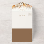 ウエスタンワイルドフラワーズブライダルシャワーレシピ オールインワン招待状 (外側)