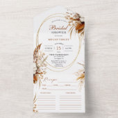 ウエスタンワイルドフラワーズブライダルシャワーレシピ オールインワン招待状 (内側)