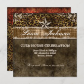 ウエスタンヴィンテージグラードフォトカードレオパード星 招待状 (正面/裏面)