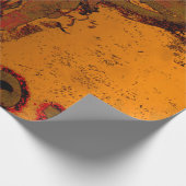 ウエスタンヴィンテージブルスカルサビットオレンジカントリー ラッピングペーパー (角)