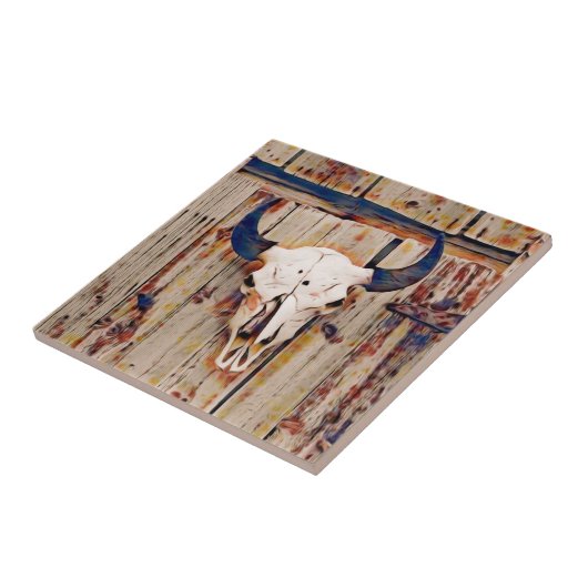 ウエスタンヴィンテージブ素朴ルスカルブラウンバーン タイル (側面)