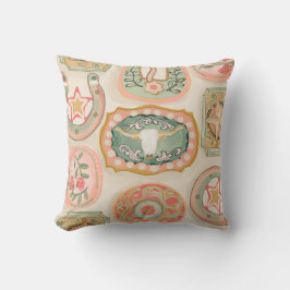 ウエスタンヴィンテージベルトバックルプリント クッション