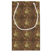 ウエスタンヴィンテージ女性のカーボーイ抱き枕 スモールペーパーバッグ (裏面)