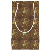 ウエスタンヴィンテージ女性のカーボーイ抱き枕 スモールペーパーバッグ (正面)