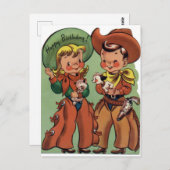 ウエスタンヴィンテージ誕生日はがき ポストカード (正面/裏面)