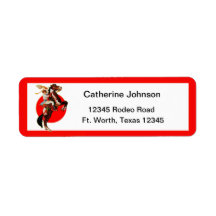 ウエスタン女性のカーボーイオンハアリングホース