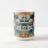 ウエスタン女性のカーボーイカスタマイズフローラ コーヒーマグカップ (中央)