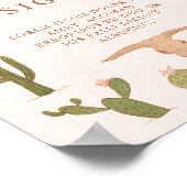 ウエスタン女性のカーボーイカスタムパーティー標識 ポスター (角)