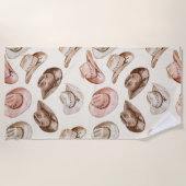 ウエスタン女性のカーボーイピンクブラウンハット ビーチタオル (正面)