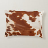 ウエスタン女性のカーボーイブラウンホワイトコウィド アクセントクッション (裏面)