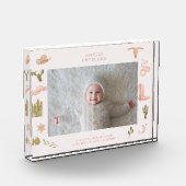 ウエスタン女性のカーボーイベビー水平フォトキープサケ フォトブロック (左)