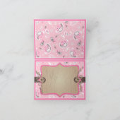 ウエスタン女性のカーボーイロッキングホースバンダンナサンキューバサント サンキューカード (内部)