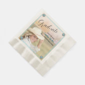 ウエスタン女性のカーボーイ卒業写真ペーパーナプキン 縁ありランチョンナプキン (角)