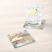 ウエスタン女性のカーボーイ卒業写真紙コースター スクエアペーパーコースター (インサイチュ)