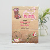 ウエスタン女性のカーボーイ |ブライダル素朴シャワーの招待 招待状 (スタンド正面)