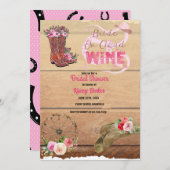 ウエスタン女性のカーボーイ |ブライダル素朴シャワーの招待 招待状 (正面/裏面)