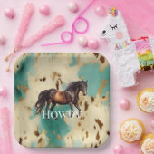 ウエスタン女性のカーボーイ ペーパープレート (パーティー)