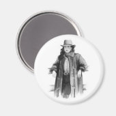 ウエスタン女性のカーボーイ マグネット (正面/裏面)