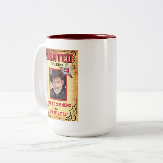 ウエスタン指名手配ポスターマグ ツートーンマグカップ (正面左)