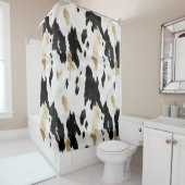 ウエスタン白黒グラム金ゴールドコウィド シャワーカーテン (インサイチュ)