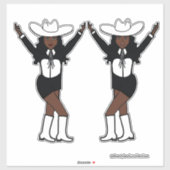 ウエスタン白黒ステッカー#1 シール (シート)