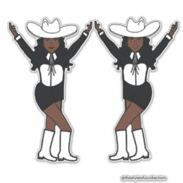 ウエスタン白黒ステッカー#1 シール