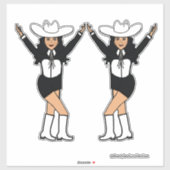 ウエスタン白黒ステッカー#2 シール (シート)