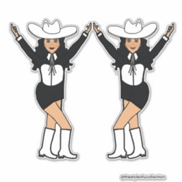 ウエスタン白黒ステッカー#2 シール