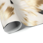 ウエスタン白黒金ゴールド牛飼 ラッピングペーパー (ロールコーナー)