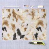 ウエスタン白黒金ゴールド牛飼 薄葉紙 (クラフト)