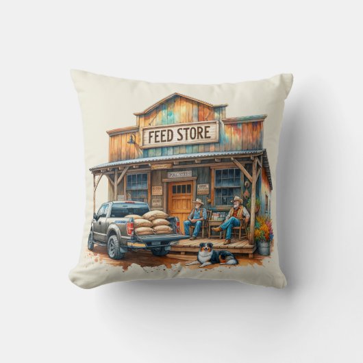 ウエスタン素朴カントリー食べ物を与えストア クッション (正面)