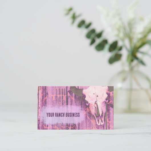 ウエスタン素朴テクスパーグランジプルブルスカル 名刺 (スタンド正面)