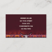 ウエスタン素朴ブルカウズスカルピンクトライバルカントリー 名刺 (裏面)