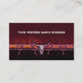 ウエスタン素朴ブルカウズスカルピンクトライバルカントリー 名刺 (正面)