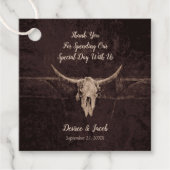 ウエスタン素朴ブルスカルの結婚カントリーの質感 フェイバータグ (正面)